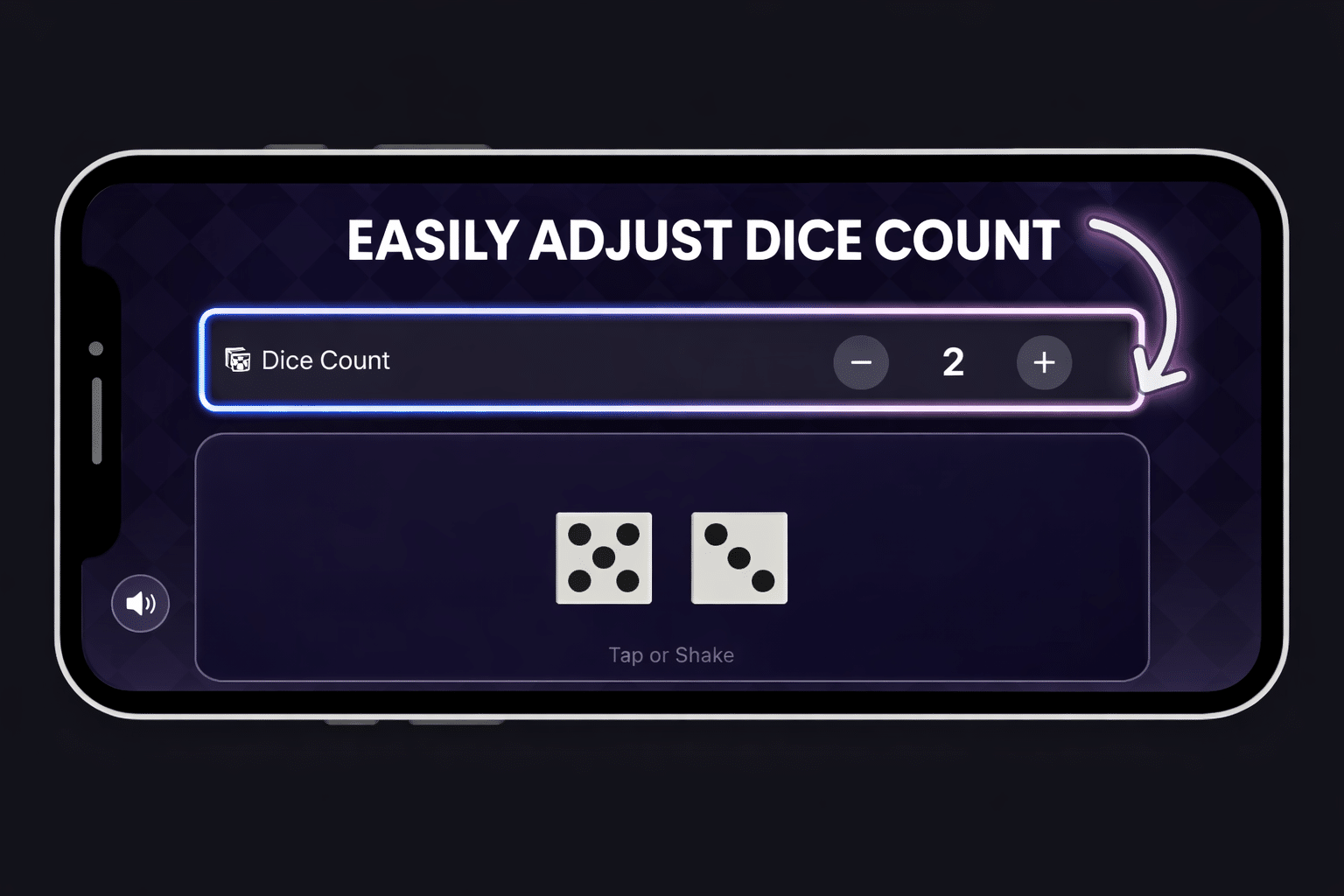 Adjusting the number of dice is easy.