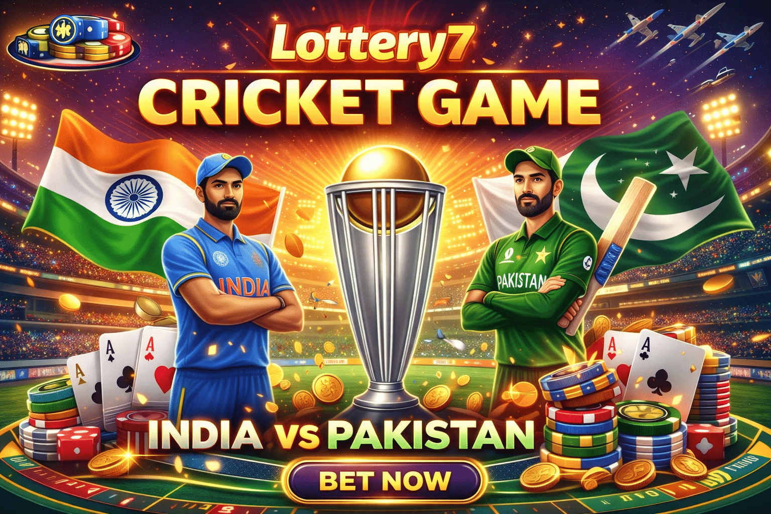 An impressive cricket match between India and Pakistan.