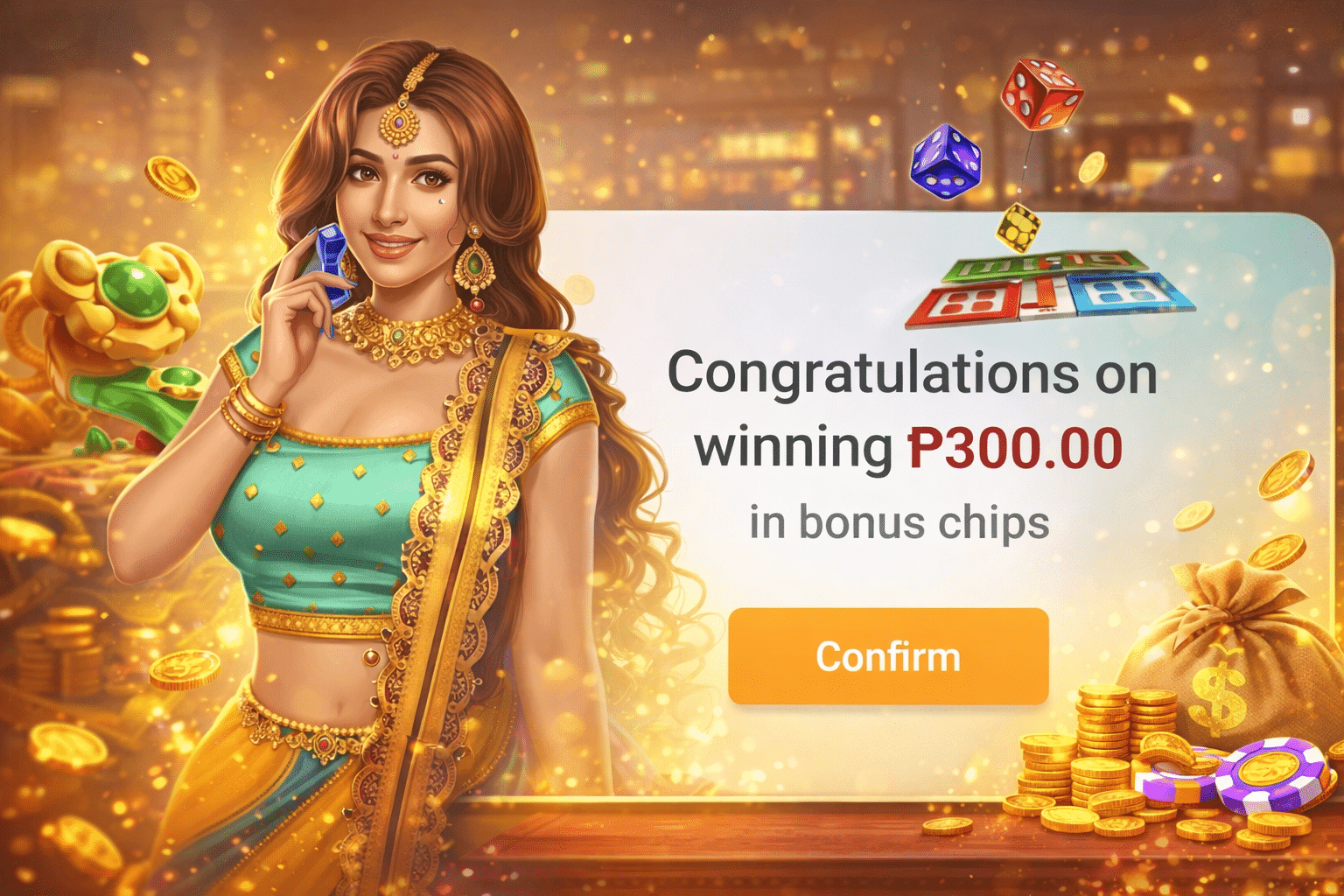 Congratulations on your win of ₱300.00!
