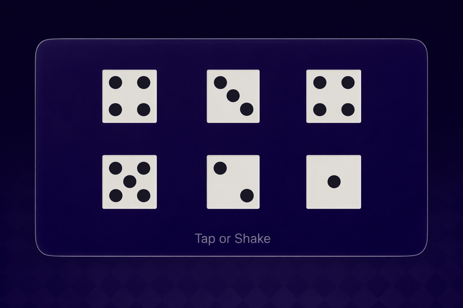 Dice on a dark purple background