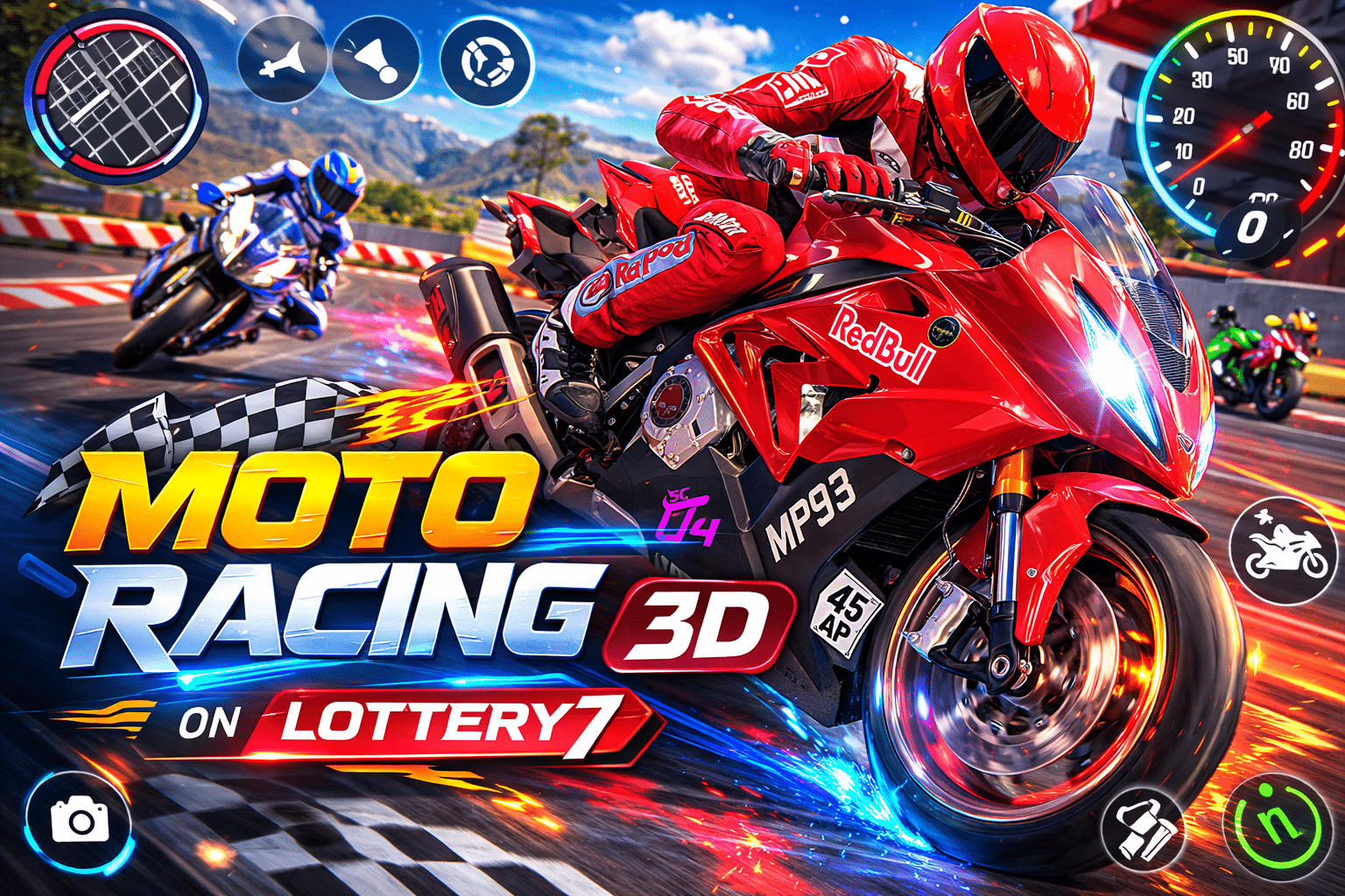 Exciting 3D motorcycle racing