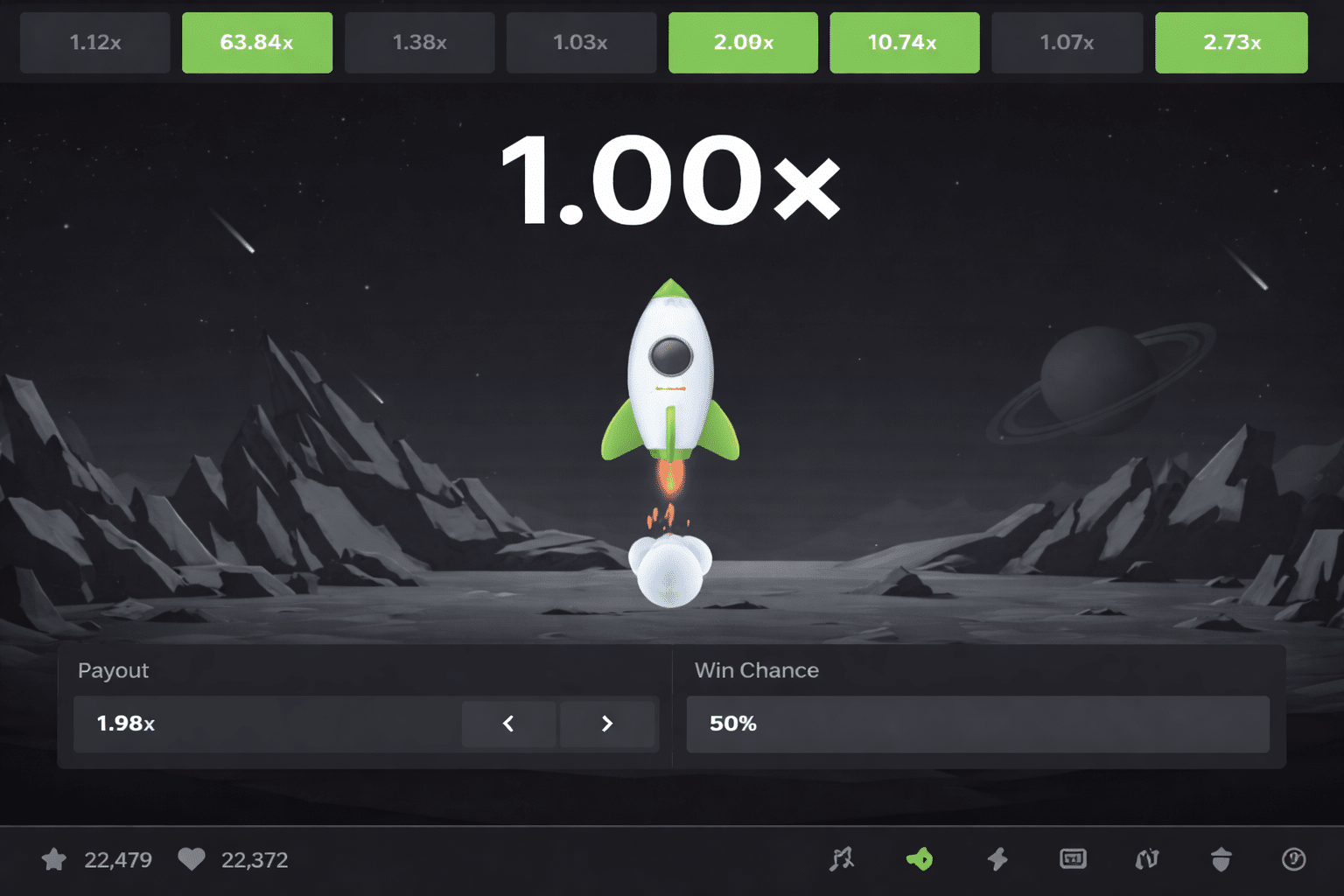 Rockets on the surface of the Moon