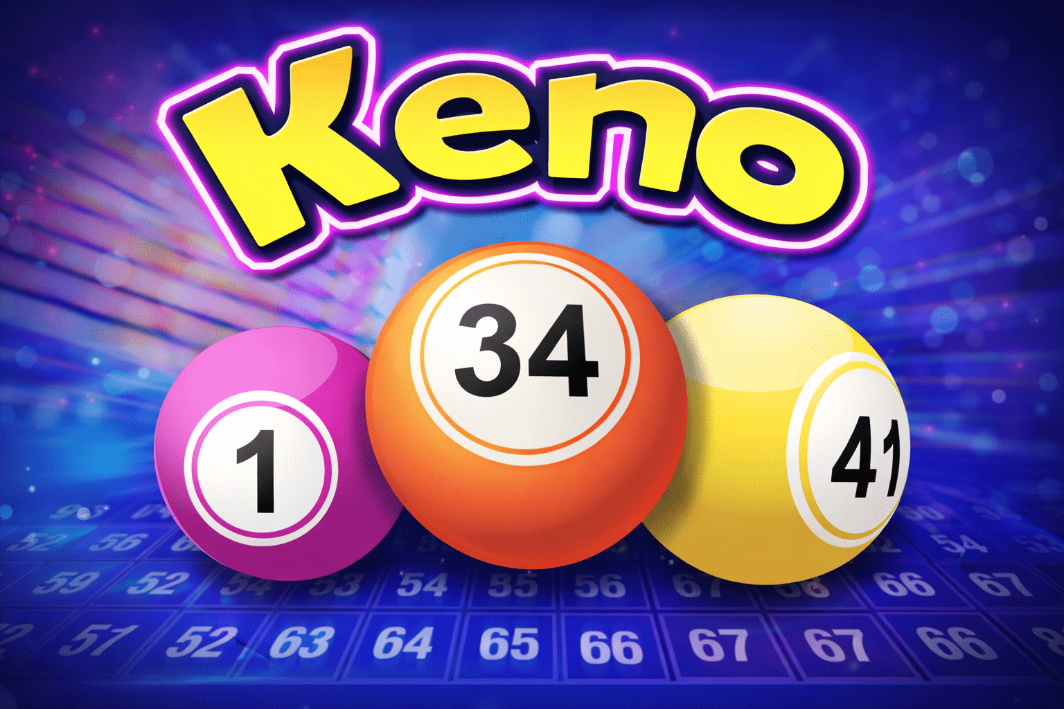 The vibrant Keno game